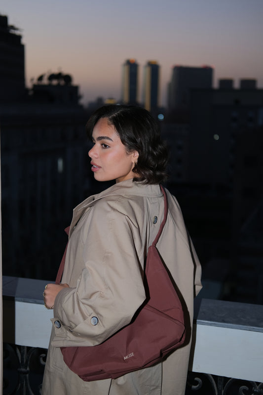 The mini croissant bag in mocha