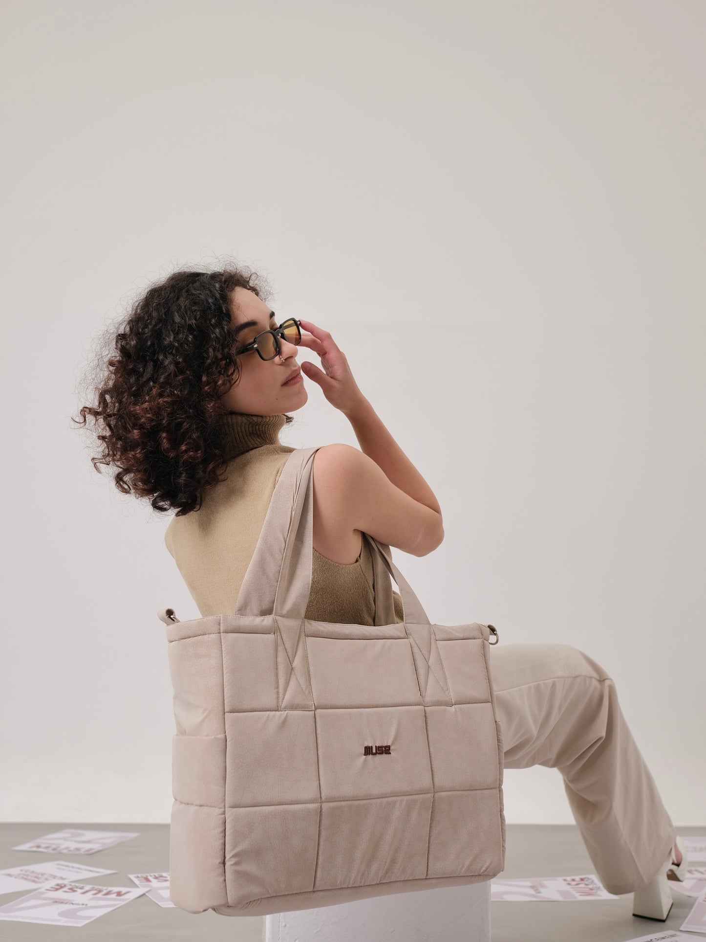 Muse Puffer Bag ( OG Edition ) In Beige