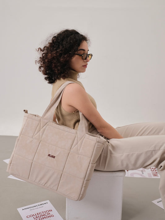 Muse Puffer Bag ( OG Edition ) In Beige