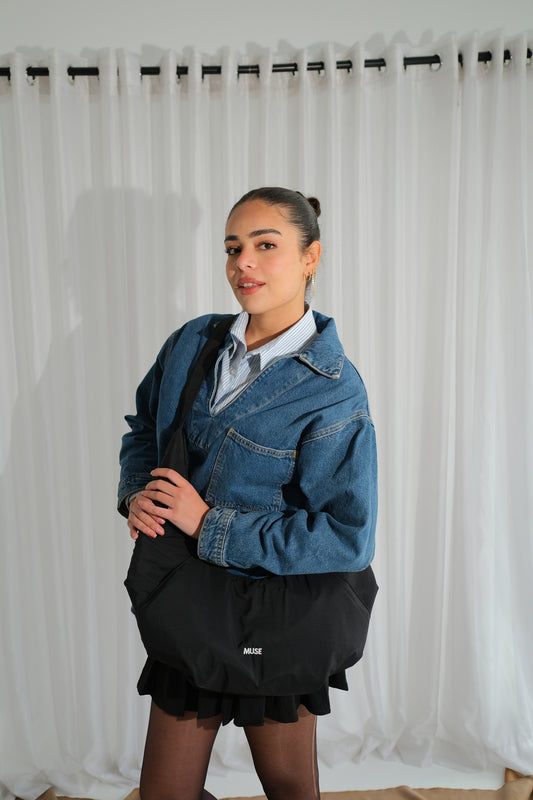 The Croissant Bag In Midnight Black