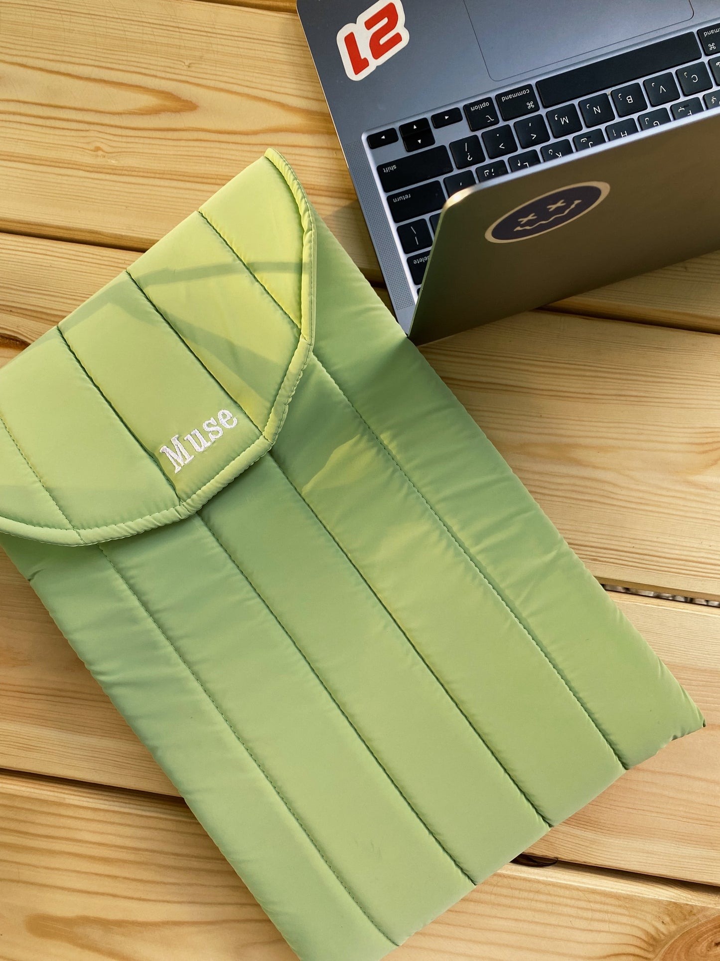 Laptop Sleeve In Light Green
