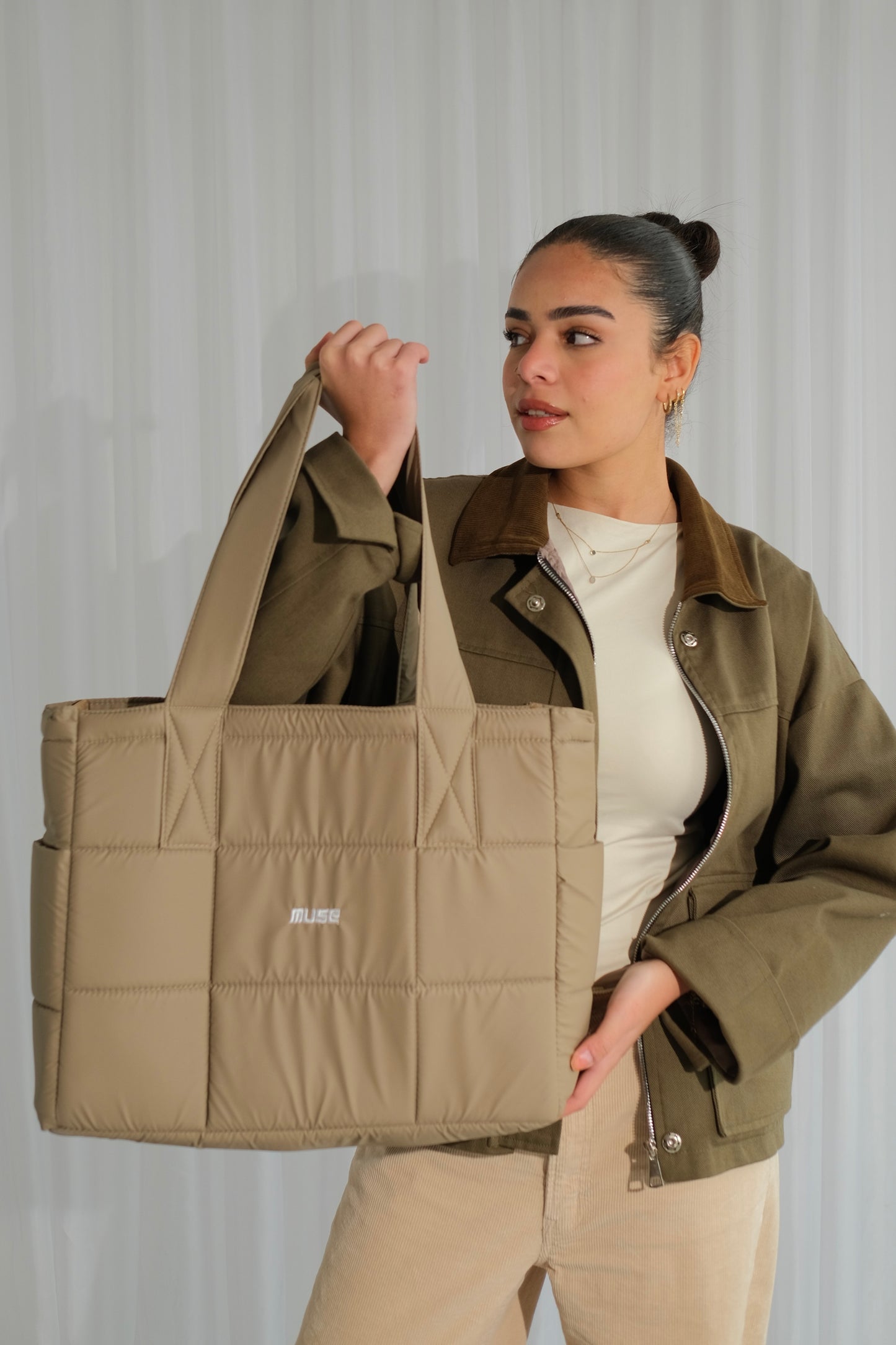 Muse Puffer Bag ( OG Edition ) In Khaki