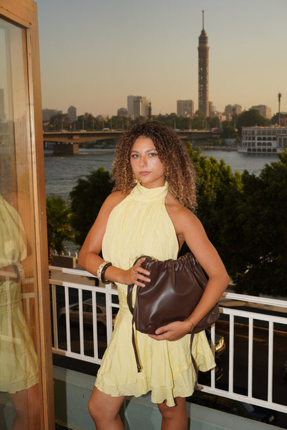 Amare Drawstring Bag In Brown