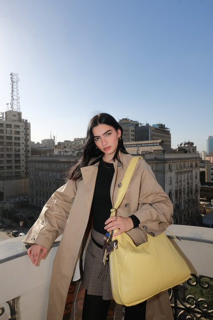 Viona tote bag in butter yellow