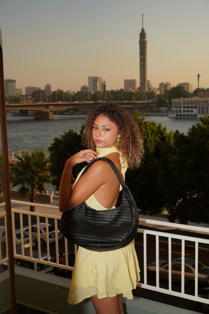 Soli Woven Bag in Black