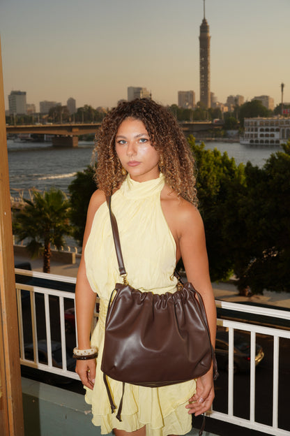 Amare Drawstring Bag In Brown
