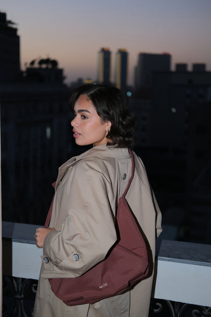 The mini croissant bag in mocha