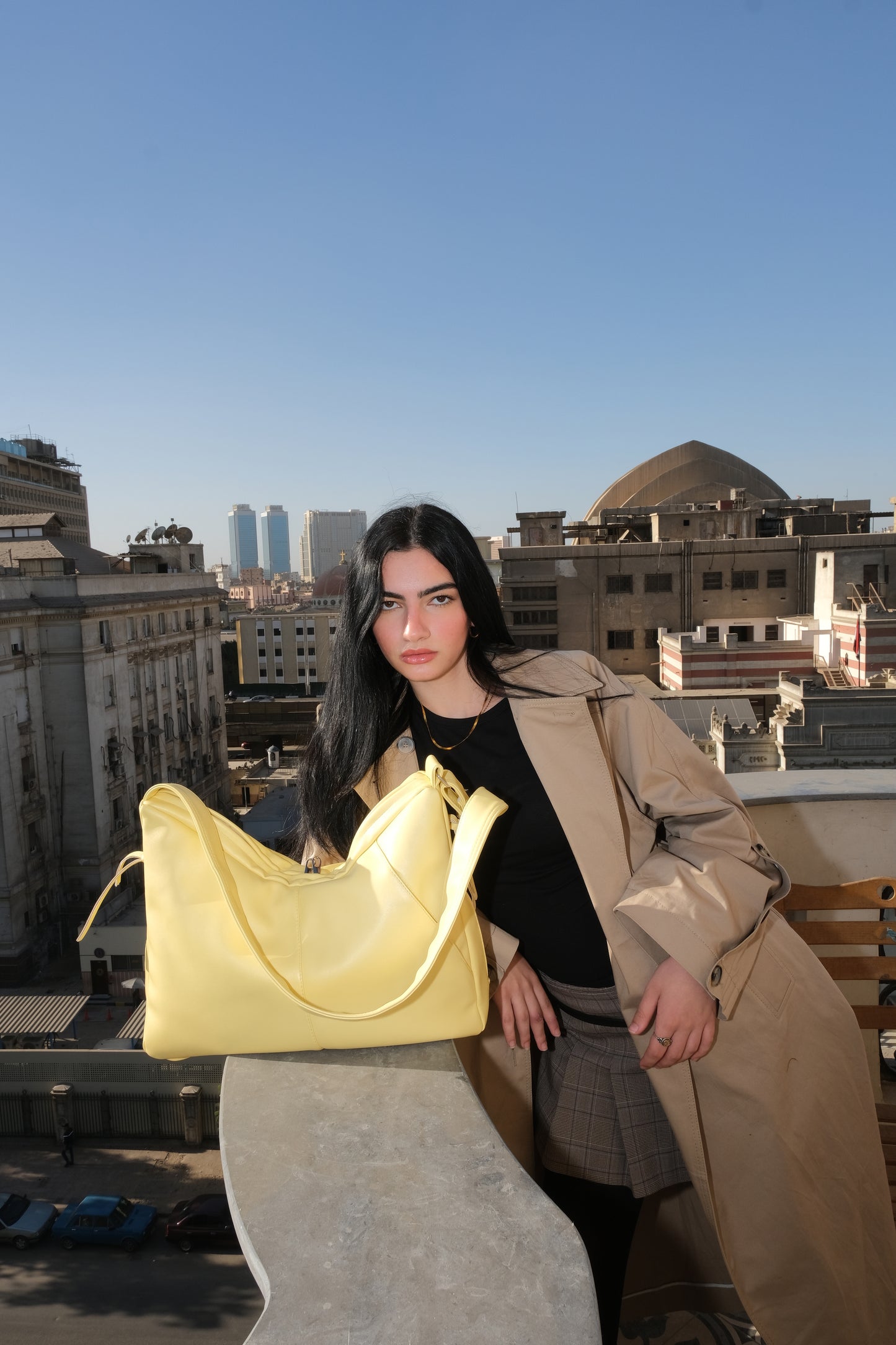 Viona tote bag in butter yellow