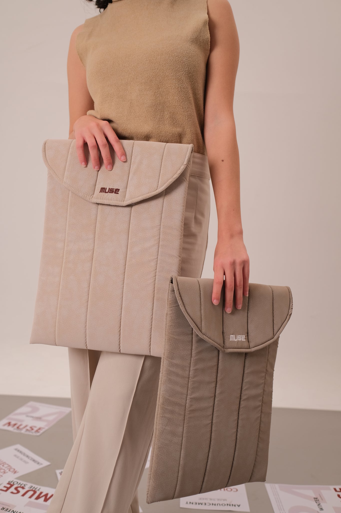 Laptop Sleeve In Beige