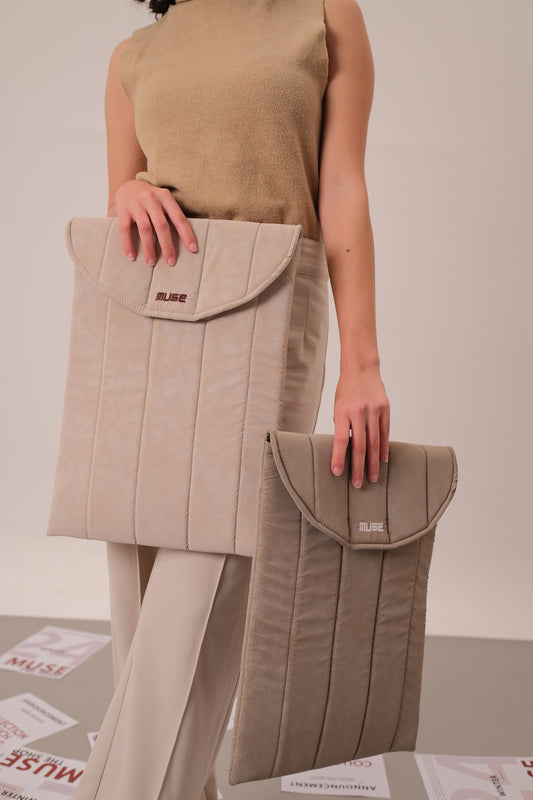 Laptop Sleeve In Beige