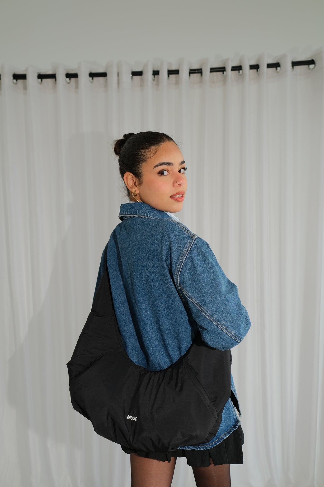 The Croissant Bag In Midnight Black