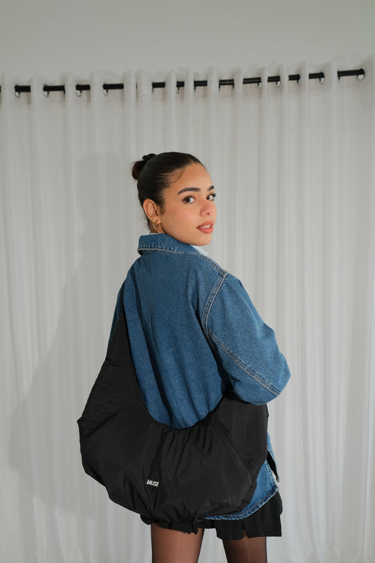 The Croissant Bag In Midnight Black
