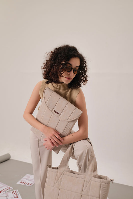Laptop Sleeve In Beige