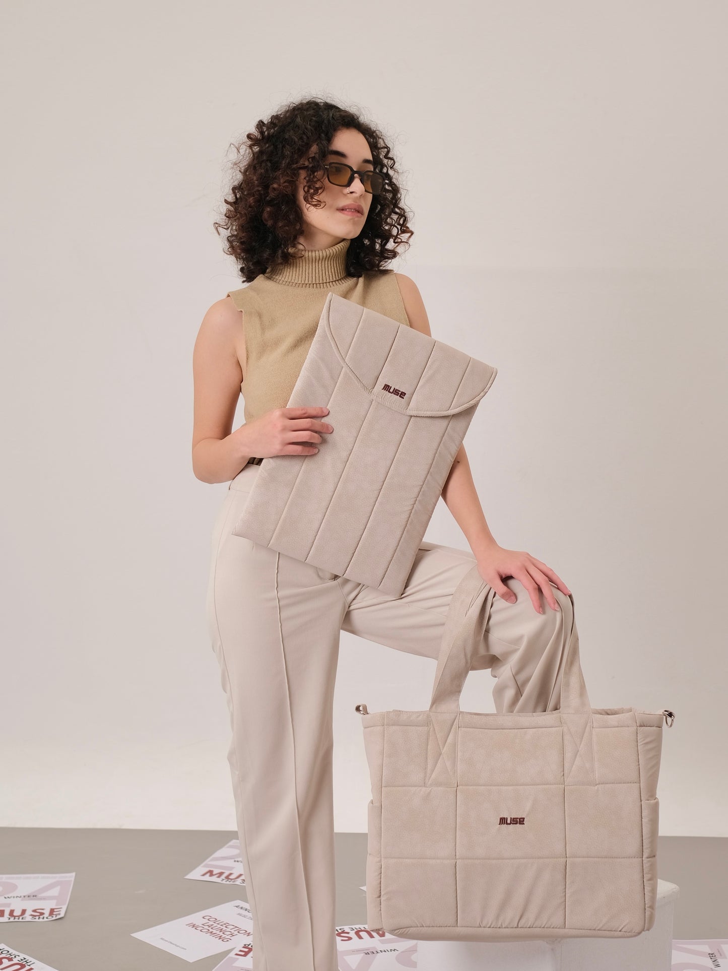 Laptop Sleeve In Beige