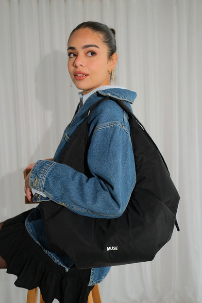 The Croissant Bag In Midnight Black